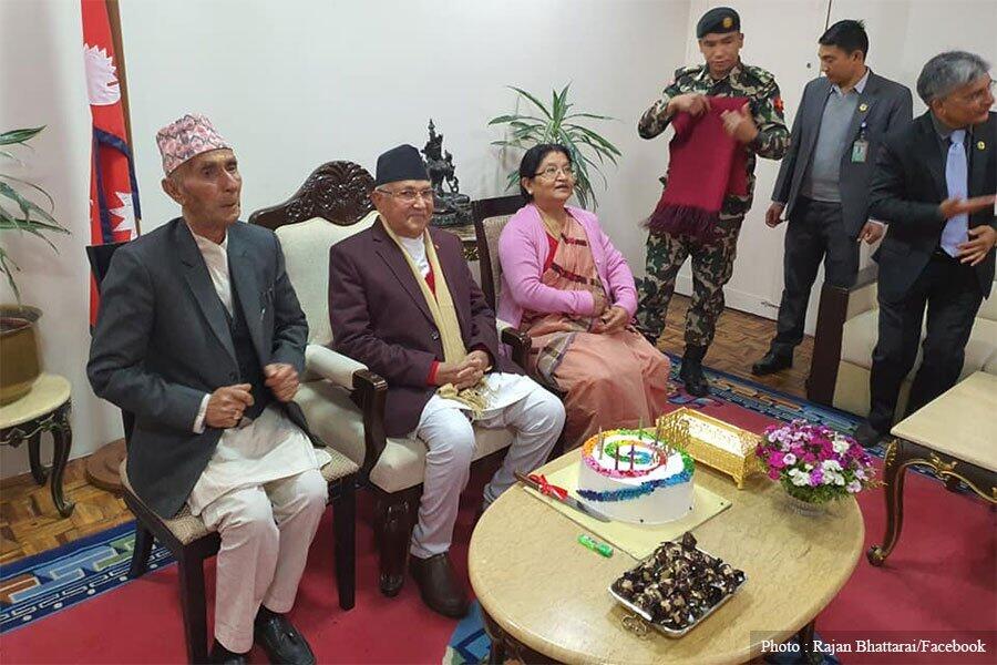 KP-Sharma-Oli-69th-Birthday-at-Baluwatar